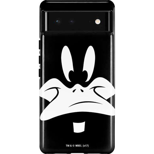 Looney Tunes Daffy Duck Plain Black and White Pixel Cases