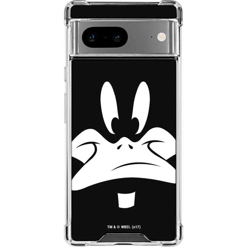 Looney Tunes Daffy Duck Plain Black and White Google Pixel 8a Clear Case