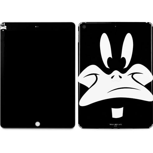 Looney Tunes Daffy Duck Plain Black and White Apple iPad Skin