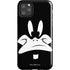 Looney Tunes Daffy Duck Plain Black and White iPhone Cases