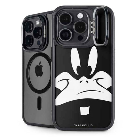 Looney Tunes Daffy Duck Plain Black and White iPhone 13 Pro Max Kickstand Case