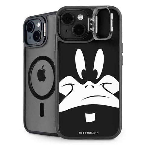 Looney Tunes Daffy Duck Plain Black and White iPhone 14 Kickstand Case
