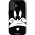 Looney Tunes Daffy Duck Plain Black and White iPhone 16 Magsafe Impact Case