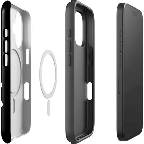 Looney Tunes Daffy Duck Plain Black and White iPhone 16 Magsafe Impact Case