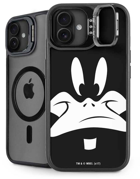 Looney Tunes Daffy Duck Plain Black and White iPhone 16 Plus Kickstand Case