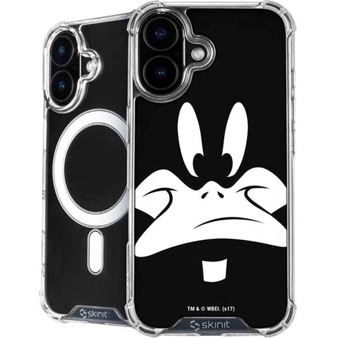 Looney Tunes Daffy Duck Plain Black and White iPhone 16 Plus MagSafe Case