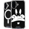 Looney Tunes Daffy Duck Plain Black and White iPhone 16 Plus MagSafe Case