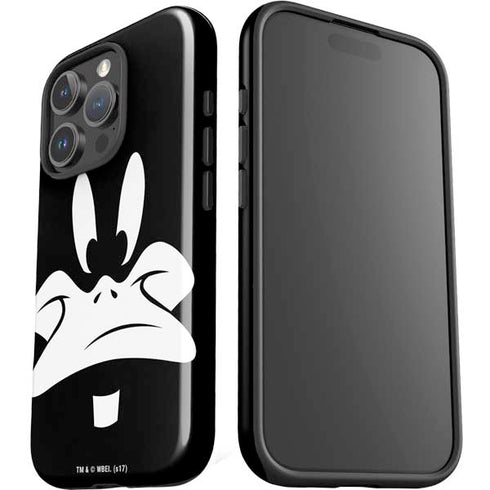 Looney Tunes Daffy Duck Plain Black and White iPhone 16 Pro Impact Case