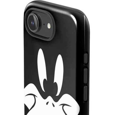 Looney Tunes Daffy Duck Plain Black and White iPhone 16e Impact Case