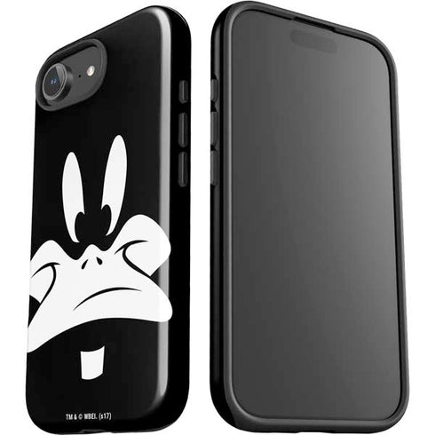 Looney Tunes Daffy Duck Plain Black and White iPhone 16e Impact Case