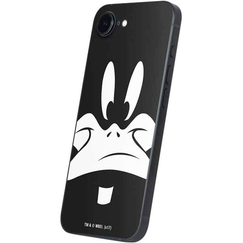Looney Tunes Daffy Duck Plain Black and White iPhone 16e Skin