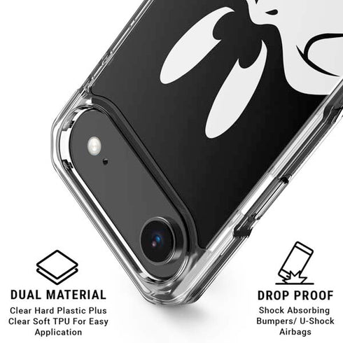 Looney Tunes Daffy Duck Plain Black and White iPhone 17 Air Clear Case