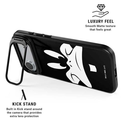 Looney Tunes Daffy Duck Plain Black and White iPhone 17 Air Kickstand Case