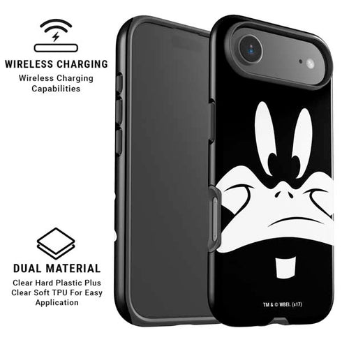 Looney Tunes Daffy Duck Plain Black and White iPhone 17 Air Magsafe Impact Case