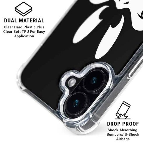 Looney Tunes Daffy Duck Plain Black and White iPhone 17 Clear Case