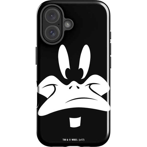 Looney Tunes Daffy Duck Plain Black and White iPhone 17 Impact Case