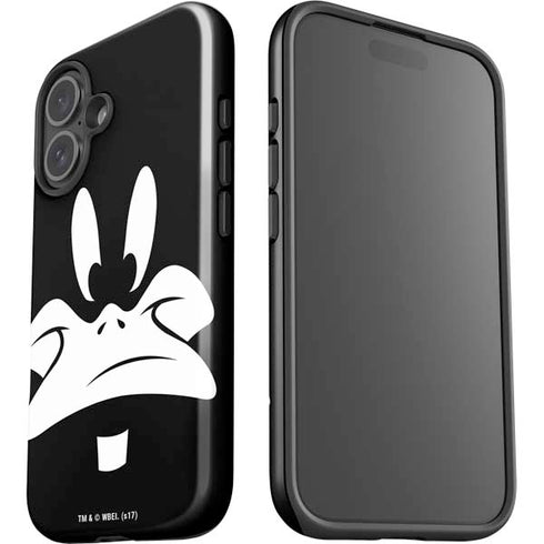 Looney Tunes Daffy Duck Plain Black and White iPhone 17 Impact Case