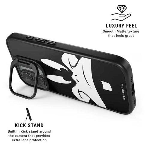 Looney Tunes Daffy Duck Plain Black and White iPhone 17 Kickstand Case