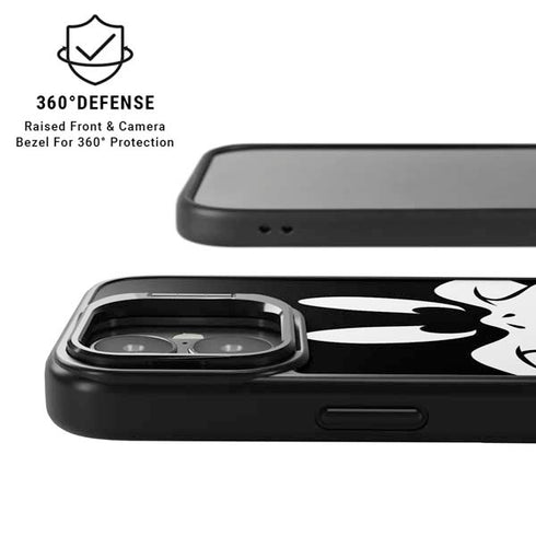 Looney Tunes Daffy Duck Plain Black and White iPhone 17 Kickstand Case