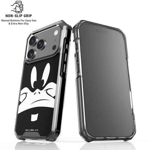 Looney Tunes Daffy Duck Plain Black and White iPhone 17 Pro Clear Case