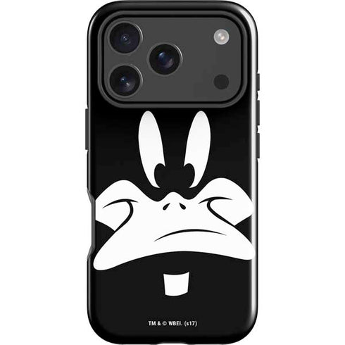 Looney Tunes Daffy Duck Plain Black and White iPhone 17 Pro Impact Case