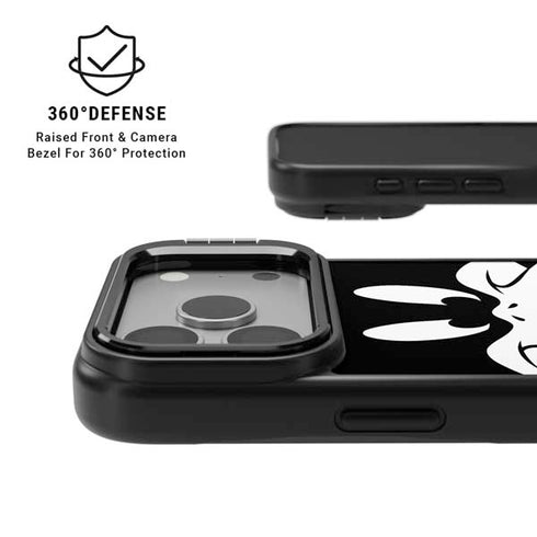 Looney Tunes Daffy Duck Plain Black and White iPhone 17 Pro Kickstand Case