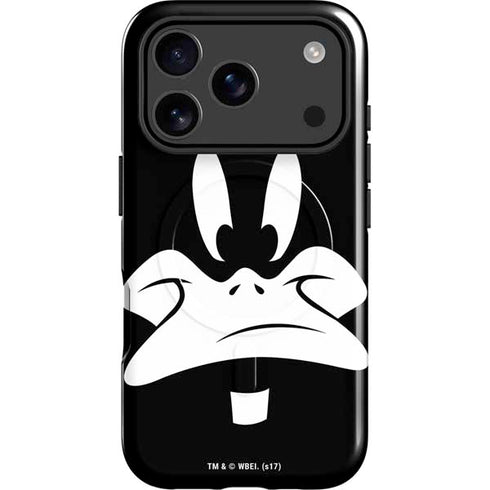 Looney Tunes Daffy Duck Plain Black and White iPhone 17 Pro Magsafe Impact Case