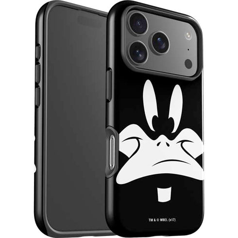 Looney Tunes Daffy Duck Plain Black and White iPhone 17 Pro Max Impact Case