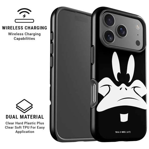 Looney Tunes Daffy Duck Plain Black and White iPhone 17 Pro Max Magsafe Impact Case