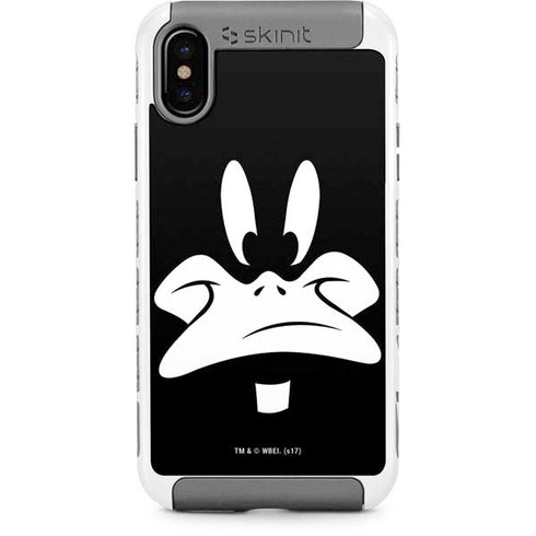 Looney Tunes Daffy Duck Plain Black and White iPhone Cases
