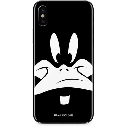 Looney Tunes Daffy Duck Plain Black and White iPhone XS Max Skin