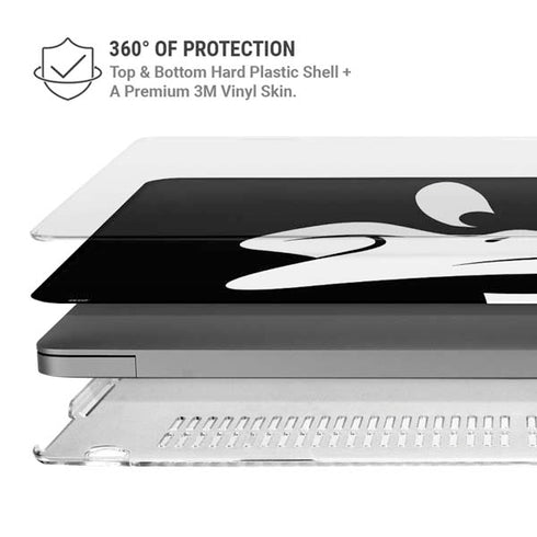 Looney Tunes Daffy Duck Plain Black and White MacBook Pro 14in (2021-24) Case plus Skin