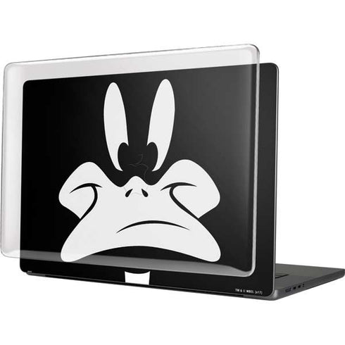 Looney Tunes Daffy Duck Plain Black and White MacBook Cases