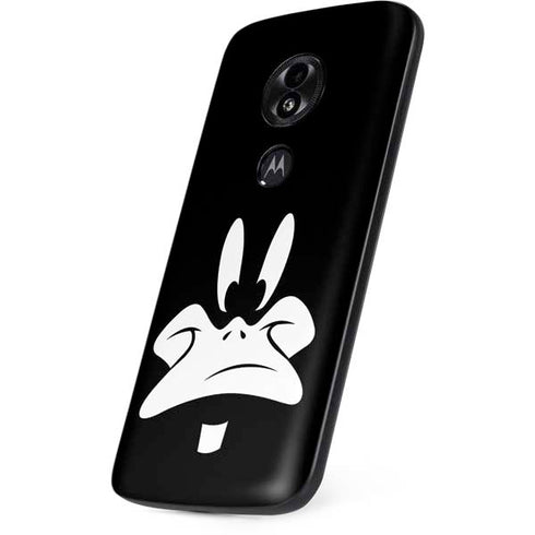 Looney Tunes Daffy Duck Plain Black and White Moto E5 Play Skin
