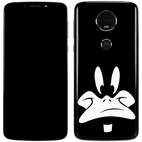 Looney Tunes Daffy Duck Plain Black and White Moto E5 Plus Skin