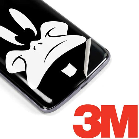 Looney Tunes Daffy Duck Plain Black and White Moto E5 Plus Skin