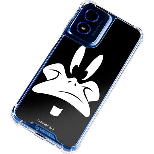 Looney Tunes Daffy Duck Plain Black and White Moto G Play 4G (2024) Clear Case