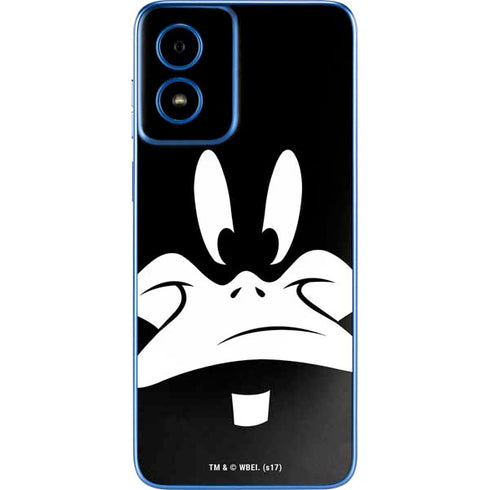 Looney Tunes Daffy Duck Plain Black and White Moto G Play 4G (2024) Skin