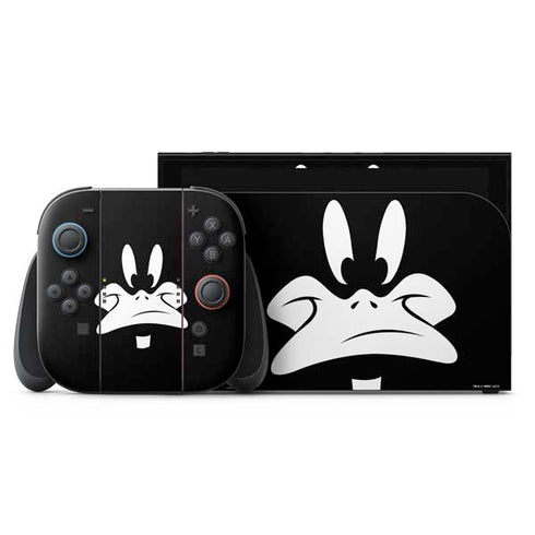 Looney Tunes Daffy Duck Plain Black and White Nintendo Skins