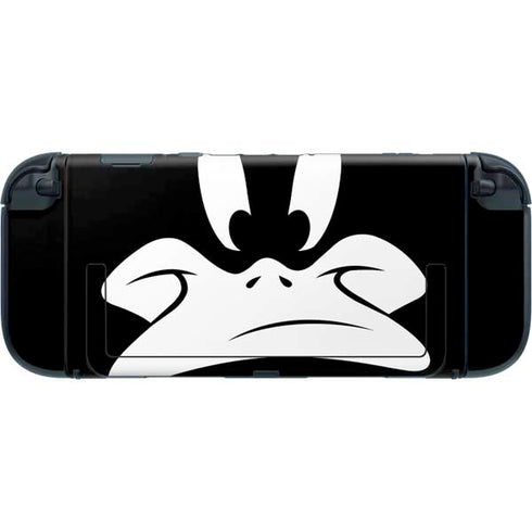 Looney Tunes Daffy Duck Plain Black and White Nintendo Switch 2 (2025) with Joy-Con Skin