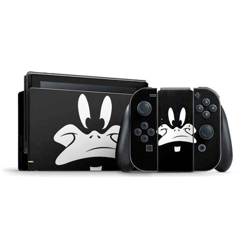 Looney Tunes Daffy Duck Plain Black and White Nintendo Skins