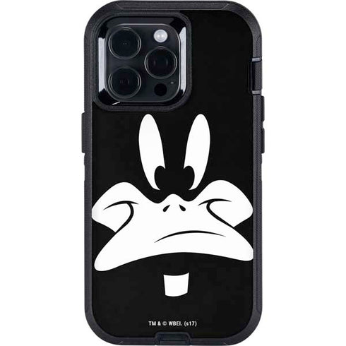 Looney Tunes Daffy Duck Plain Black and White Otterbox Defender iPhone Skin