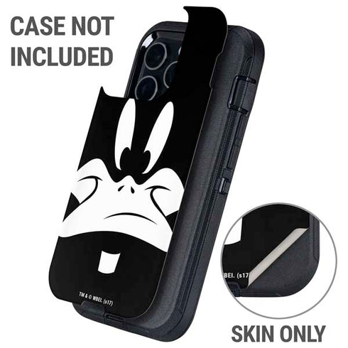 Looney Tunes Daffy Duck Plain Black and White Otterbox Defender iPhone Skin