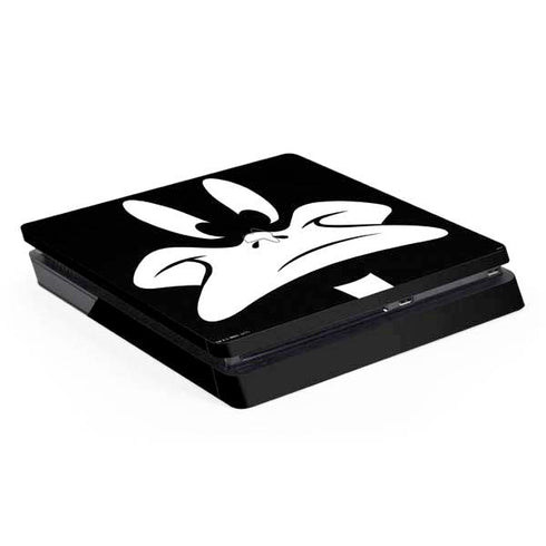 Looney Tunes Daffy Duck Plain Black and White PS4 Slim Skin