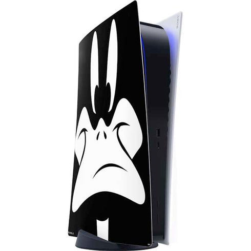 Looney Tunes Daffy Duck Plain Black and White PlayStation PS5 Skins