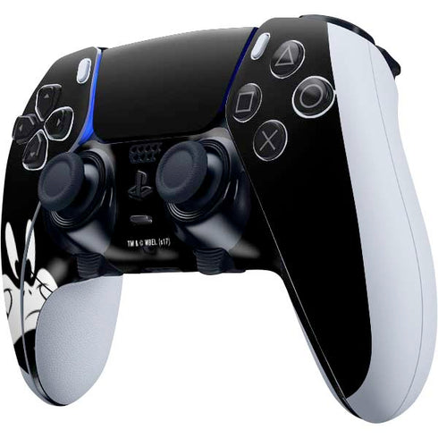 Looney Tunes Daffy Duck Plain Black and White PS5 DualSense Edge Pro Controller Skin