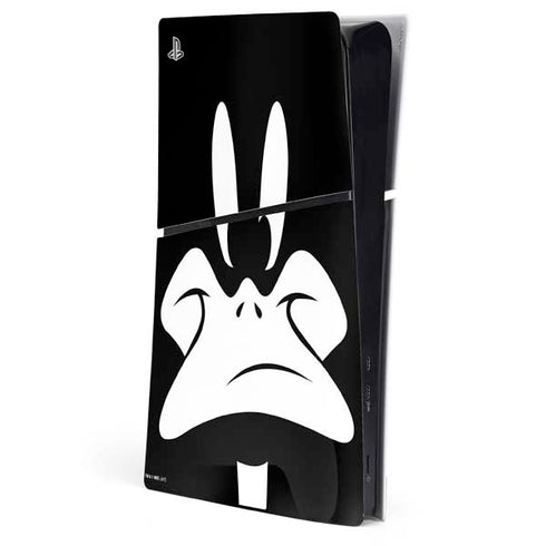 Looney Tunes Daffy Duck Plain Black and White PS5 Slim Digital Edition Console Skin