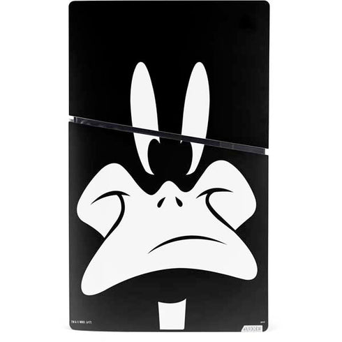 Looney Tunes Daffy Duck Plain Black and White PS5 Slim Digital Edition Console Skin