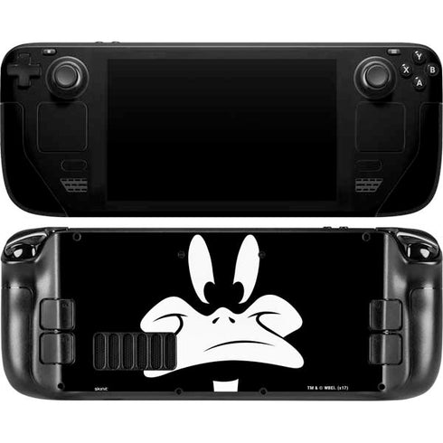 Looney Tunes Daffy Duck Plain Black and White Steam Deck Handheld Gaming Computer OLED Skin
