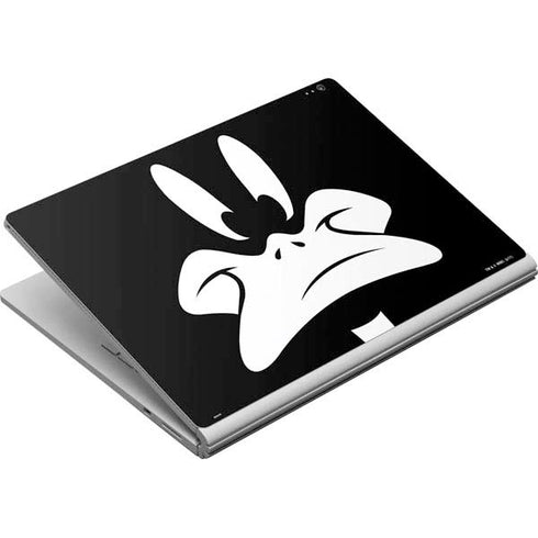 Looney Tunes Daffy Duck Plain Black and White Surface Book Skin